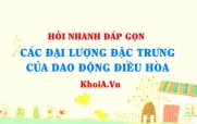 Các đại lượng đặc trưng của dao động điều hòa lớp 11?